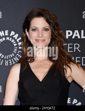 Courtney Henggeler attending the season two premiere of Cobra Kai, in Los Angeles, California Stock Photo