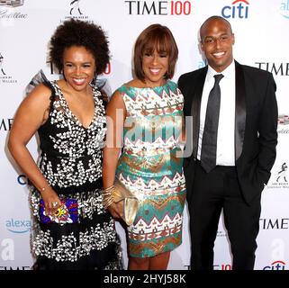 Gayle King, daughter Kirby Bumpus & son William Bumpus, Jr. attending the 2019 Time 100 Gala at at Frederick P. Rose Hall, Jazz at Lincoln Center in New York. Stock Photo