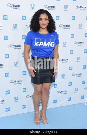 Laurie Hernandez at WE Day California held in The Forum on April 25, 2019 in Los Angeles, CA. Stock Photo