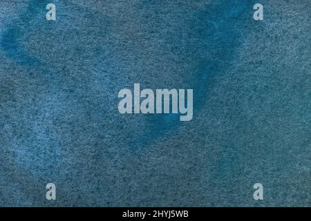 Abstract art background navy blue and turquoise colors. Watercolor painting on canvas with soft dark denim gradient. Fragment of artwork on paper with Stock Photo