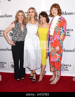 Elisabeth Shue, Erin Moriarty, Karen Fukuhara & Colby Minifie attending the 2019 Tribeca Film Festival 'The Boys' Premiere held at the SVA Theater on April 29, 2019 in New York City, NY Stock Photo