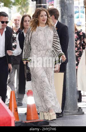 Lucy Liu is joined by Drew Barrymore at her Hollywood Walk of Fame star ceremony on May 1, 2019 in Hollywood, CA. Stock Photo