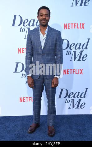 Brandon Scott attending the season one premiere of Netflix's 'Dead To Me' held at the Regal Cinemas L.A. Live on May 2, 2019 in Santa Monica, California Stock Photo