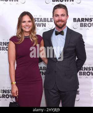 Stephen Amell and Cassandra Jean at the 31st Barnstable Brown Kentucky Derby Eve Gala held at the home of Patricia Barnstable Brown in Louisville Stock Photo