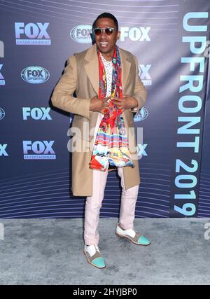 Nick Cannon attending Fox Networks Upfront in New York Stock Photo