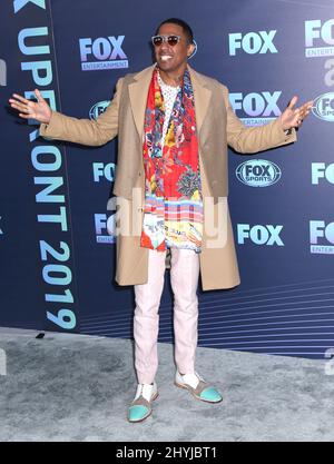 Nick Cannon attending Fox Networks Upfront in New York Stock Photo