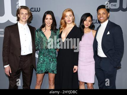 Alex Saxon, Maddison Jaizani, Kennedy McMann, Leah Lewis & Tunji Kasim attending The CW Network 2019 Upfront held at New York City Center on May 16, 2019 in New York City, USA. Stock Photo