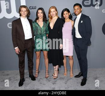 Alex Saxon, Maddison Jaizani, Kennedy McMann, Leah Lewis & Tunji Kasim attending The CW Network 2019 Upfront held at New York City Center on May 16, 2019 in New York City, USA. Stock Photo