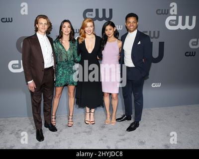 Alex Saxon, Maddison Jaizani, Kennedy McMann, Leah Lewis & Tunji Kasim attending The CW Network 2019 Upfront held at New York City Center on May 16, 2019 in New York City, USA. Stock Photo