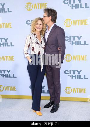 Kyra Sedgwick & Kevin Bacon attending the premiere of Showtime's City On A Hill in New York Stock Photo