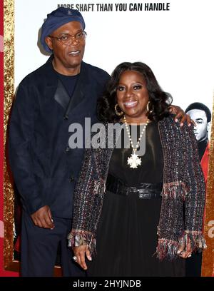 Samuel L. Jackson & LaTanya Richardson attending the premiere of Shaft in New York Stock Photo