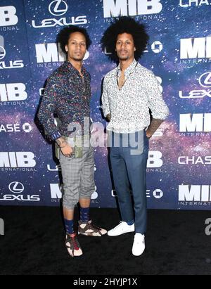 Laurent Bourgeois & Larry Bourgeois attending the 'Men In Black International' World Premiere held at the AMC Lincoln Square, New York Stock Photo