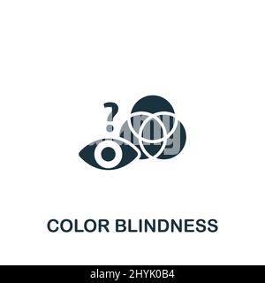 Color Blindness icon. Monochrome simple icon for templates, web design and infographics Stock Vector