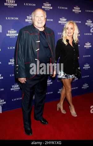 Terry Bradshaw, Tammy Bradshaw at The Terry Bradshaw Show opening night debut held at the Luxor Hotel and Casino Stock Photo