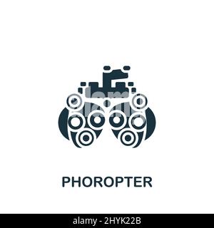 Phoropter icon. Monochrome simple icon for templates, web design and infographics Stock Vector