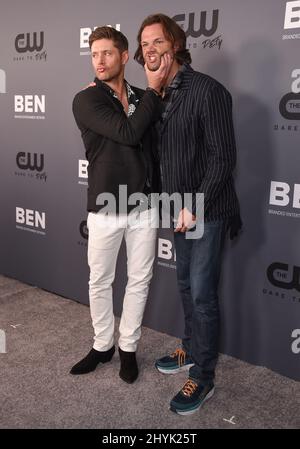 Jensen Ackles and Jared Padalecki arriving to the The CW's Summer TCA All Star Party at Beverly Hilton Hote Stock Photo