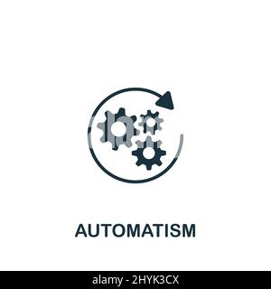 Automatism icon. Monochrome simple icon for templates, web design and infographics Stock Vector