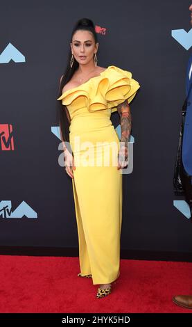 Jenni Farley JWoww arriving on the red carpet at the 2019 MTV Video