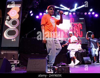 Tone Loc onstage at the I LOVE THE 90'S concert at the Fremont Street Experience Labor Day Weekend Concerts held on the Third Street Stage on September 1, 2019 in Las Vegas. Stock Photo