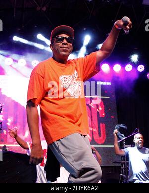 Tone Loc onstage at the I LOVE THE 90'S concert at the Fremont Street Experience Labor Day Weekend Concerts held on the Third Street Stage on September 1, 2019 in Las Vegas. Stock Photo