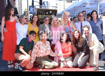 Kathryn Hahn, Amy Lsupportecker, Jill Soloway, Judith Light, Gaby Hoffman, Trace Lysette and Jay Duplas at the Hollywood Walk of Fame star ceremony on September 12, 2019 in Hollywood, Los Angeles. Stock Photo