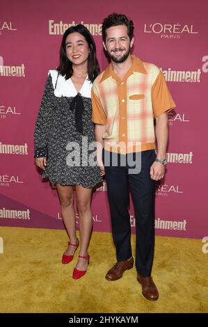 Maya Erskine and Michael Angarano arriving to the Entertainment Weekly Pre-Emmy Party at Sunset Tower Hotel Stock Photo