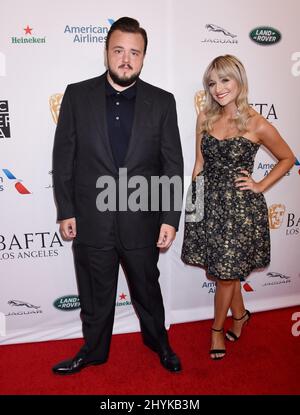 John Bradley and Bex April May at the 2019 BAFTA Los Angeles and BBC America TV Tea Party held at the Beverly Hilton Hotel on September 21, 2019 in Beverly Hills, CA. Stock Photo