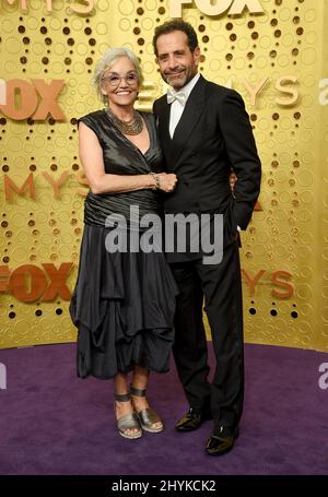 Brooke Adams and Tony Shalhoub attending the 71st Primetime Emmy Awards held at the Microsoft Theatre n Los Angeles, California Stock Photo