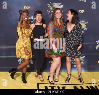 Imani Hakim, Ashly Burch, Jessie Ennis and Charlotte Nicdao at the season 14 premiere of 'It's Always Sunny In Philadelphia' held at the TCL Chinese Theatre IMAX on September 24, 2019 in Hollywood, CA. Stock Photo