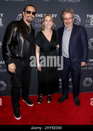 Ice-T, Julie Martin & Warren Leight attending the History Is Made: Law & Order: SVU Celebrates A Milestone at The Paley Center for Media on September 25, 2019 in New York City, NY Stock Photo