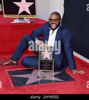 Tyler Perry at his Hollywood Walk of Fame star ceremony on October 1, 2019 in Hollywood, Los Angeles. Stock Photo