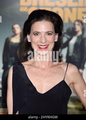 Perrey Reeves arrives at the LA Premiere of "Triple 9" held at the