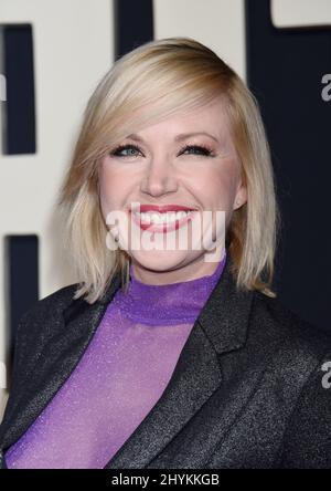 Adrienne Frantz arriving at Fox Searchlight's JoJo Rabbit premiere in Los Angeles, held at the Hollywood American Legion Post 43 Stock Photo