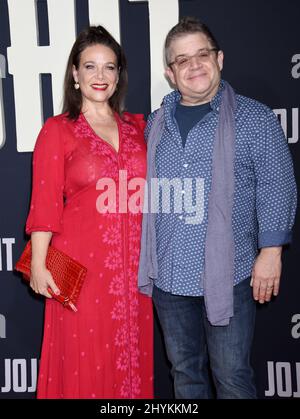 Meredith Salenger and Patton Oswalt arriving at Fox Searchlight's JoJo Rabbit premiere in Los Angeles, held at the Hollywood American Legion Post 43 Stock Photo