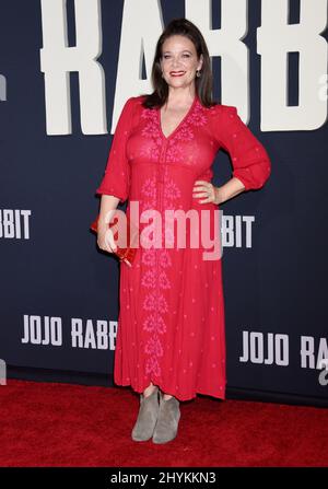 Meredith Salenger arriving at Fox Searchlight's JoJo Rabbit premiere in Los Angeles, held at the Hollywood American Legion Post 43 Stock Photo