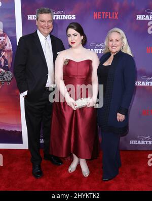 Mary Lane Haskell and Sam Haskell and Mary Donnelly Haskell attends the premiere of Dolly Parton's Heartstrings series at the Showstreet Theater at Dollywood on October 29, 2019, in Pigeon Forge, USA. Stock Photo