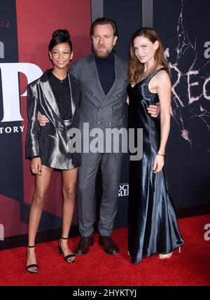 Kyliegh Curran, Ewan McGregor and Rebecca Ferguson at Stephen King's 'Doctor Sleep' U.S. Premiere held at the Regency Village Theatre on October 29, 2019 in Westwood, Stock Photo