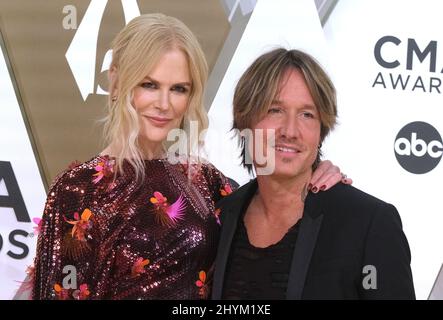 Nicole Kidman and Keith Urban arriving to the 53rd Annual CMA Awards held at Bridgestone Arena on November 13, 2019 in Nashville, TN. Stock Photo