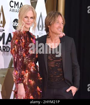 Nicole Kidman and Keith Urban arriving to the 53rd Annual CMA Awards held at Bridgestone Arena on November 13, 2019 in Nashville, TN. Stock Photo