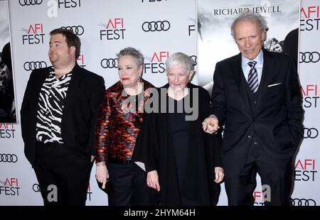 Paul Walter Hauser, Kathy Bates, Bobi Jewell and Clint Eastwood attending the World Premiere of Richard Jewell in Los Angeles Stock Photo