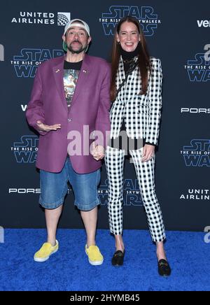 Kevin Smith and Jennifer Schwalbach Smith attending the World Premiere of Star Wars: The Rise of Skywalker in Los Angeles Stock Photo