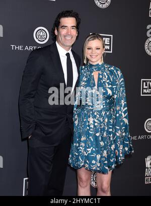 Amy Smart and Carter Oosterhouse at The Art of Elysium 13th Annual Black Tie Artistic Experience 'HEAVEN' held at The Palladium Stock Photo