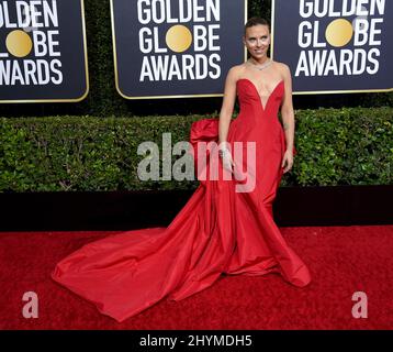 Scarlett Johansson at the 77th Golden Globe Awards held at the Beverly Hilton Hotel on January 5, 2020 in Beverly Hills, Los Angeles. Stock Photo
