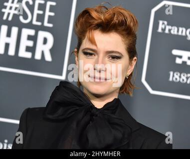 Jessie Buckley at the 25th Annual Critics' Choice Awards held at Barker Hanger on January 12, 2020 in Santa Monica, CA.USA. Stock Photo