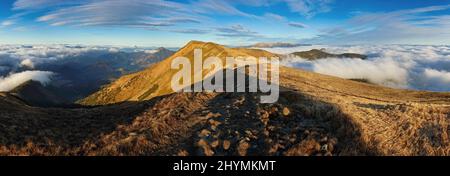 Low Tatras in Slovakia over clouds Stock Photo