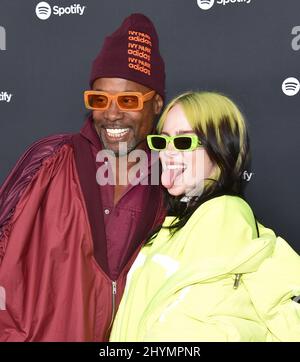 Billy Porter and Billie Eilish arriving to the Spotify Best New Artist