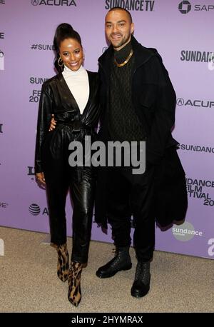 Taylour Paige, Jesse Williams at the premiere of 'Zola' during the 2020 Sundance Film Festival held at the Eccles Theatre on January 24, 2020 in Park City, UT. Stock Photo