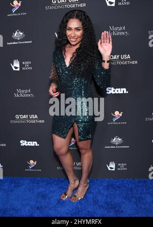 Paulini arriving to the G'€™Day USA 2020 at Beverly Wilshire Hotel on January 25, 2020 in Beverly Hills, CA. Stock Photo