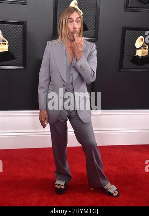 Iggy Pop attending the 2020 GRAMMY Awards held at Staples Center in Los Angeles, California. Stock Photo