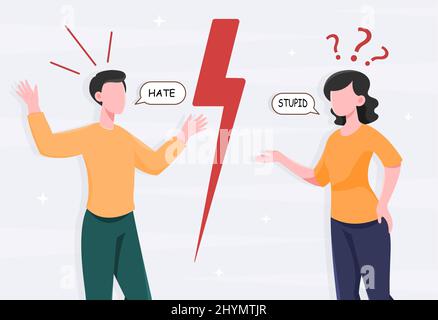 Problems in couple Stock Vector